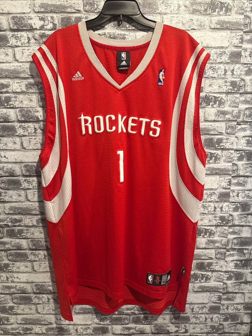 Vintage 2006–10 Tracy McGrady #1 Houston Rockets Adidas NBA Jersey 2XL +2 Length